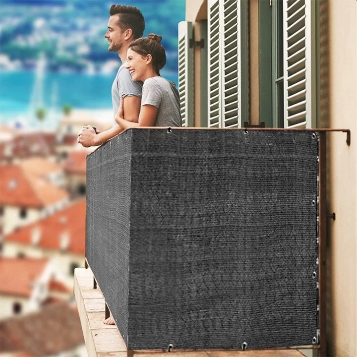 OSŁONA BALKONOWA MATA TARASOWA SIATKA NA BALKON TARAS PŁOT 1,2x5m UV
