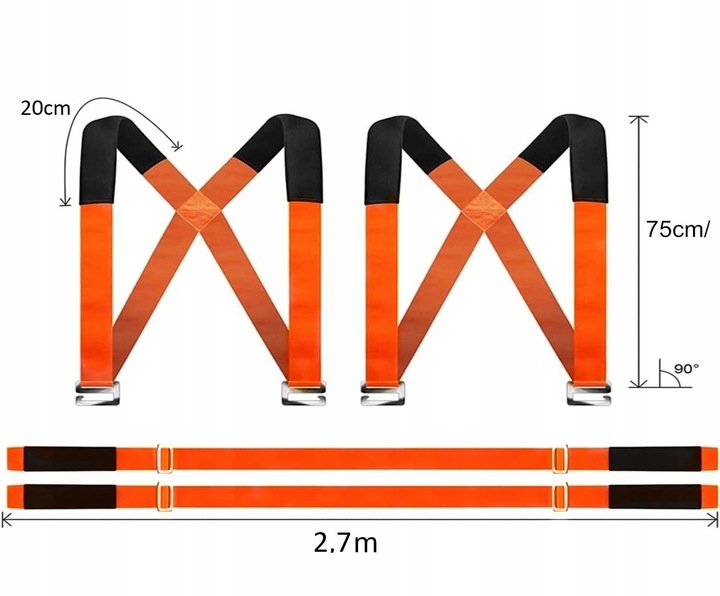 PASY DO NOSZENIA MEBLI TAŚMY TRANSPORTOWE PRZENOSZENIE NOWY MODEL 2