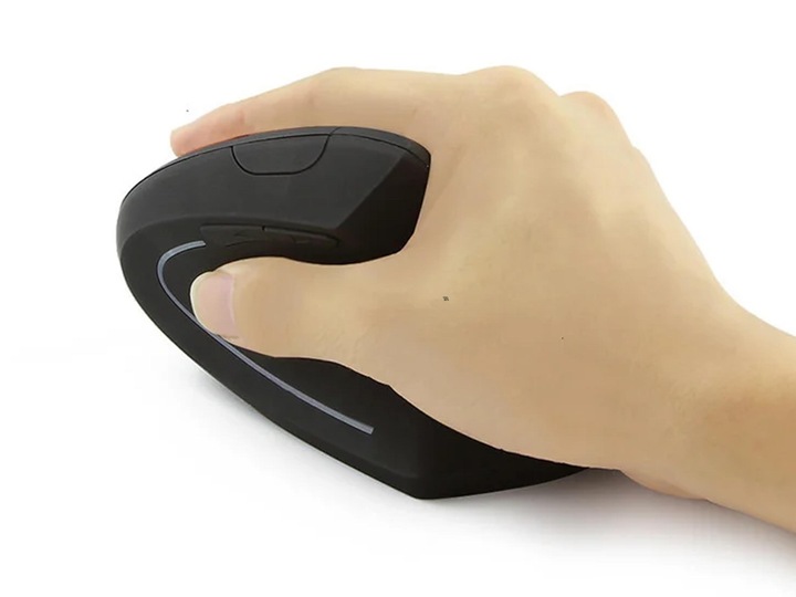 MYSZ BEZPRZEWODOWA PIONOWA WERTYKALNA ERGONOMICZNA MYSZKA 2.4GHZ USB