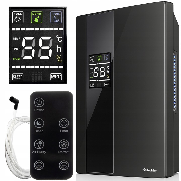 Osuszacz Powietrza Pochłaniacz Wilgoci 24h Mocny Oczyszczacz UV TiO2