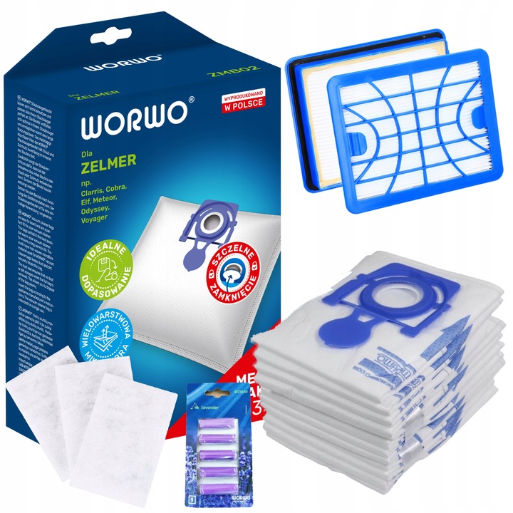 FILTR HEPA + WORKI DO ZELMER ODYSSEY + ZAPACH