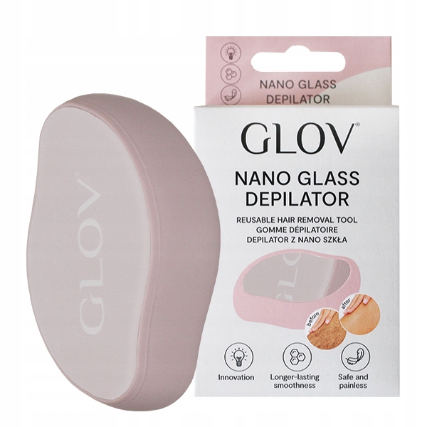 GLOV Bezbolesny depilator z nano szkła – idealnie gładka skóra różowy