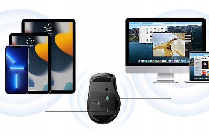 Mysz Bezprzewodowa 4000DPI Myszka Laserowa NA USB Do Komputera i Bateria AA