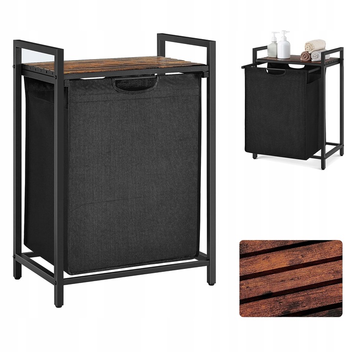 Szafka Łazienkowa KOSZ NA PRANIE z półką LOFT