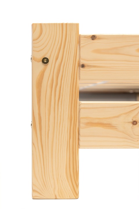 Łóżko sosnowe nielakierowane 80 cm x 200 cm ze stelażem