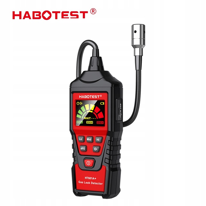 DETEKTOR WYCIEKU GAZÓW EKRAN LCD ALARM PROPAN BUTAN GAZ ZIEMNY I INNE PALNE