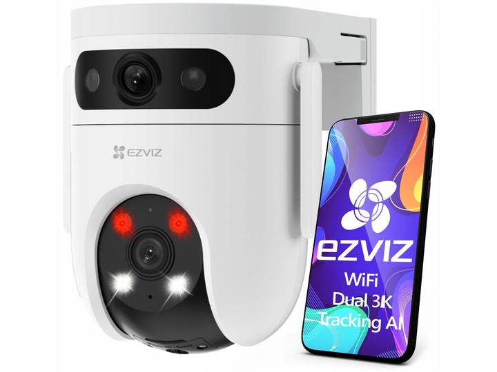 Zestaw Monitoringu WiFi EZVIZ 3 Kamery 10Mpx (5MP+5MP) Obrót 360° NVR 8CH