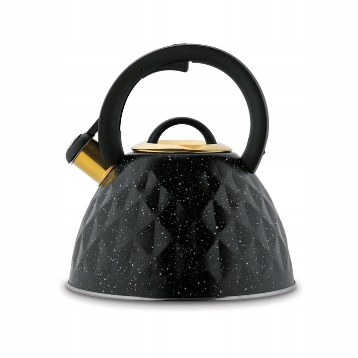 CZAJNIK na GAZ INDUKCJA Czarny z Gwizdkiem Konighoffer Etna Marble 3 l