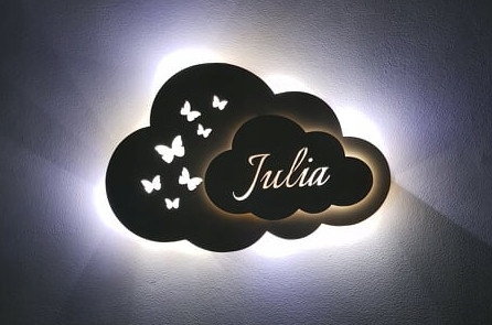 Lampka nocna LED CHMURKA -Gwiazdki z imieniem