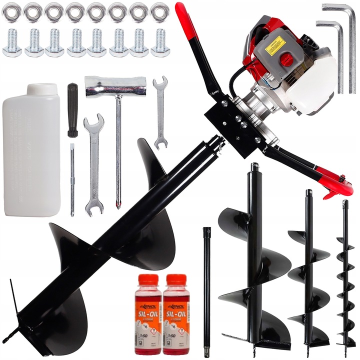 WIERTNICA GLEBOWA ŚWIDER SPALINOWY DO ZIEMI GLEBY 3 WIERTŁA PRZEDŁUŻKA OLEJ