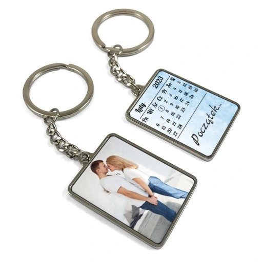 Brelok Do Kluczy Breloczek 2 Strony Data Kalendarz Zdjęcie Napis Dla Par