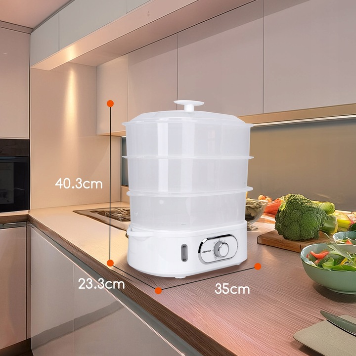 Parowar Aigostar 12 l biały 900 W