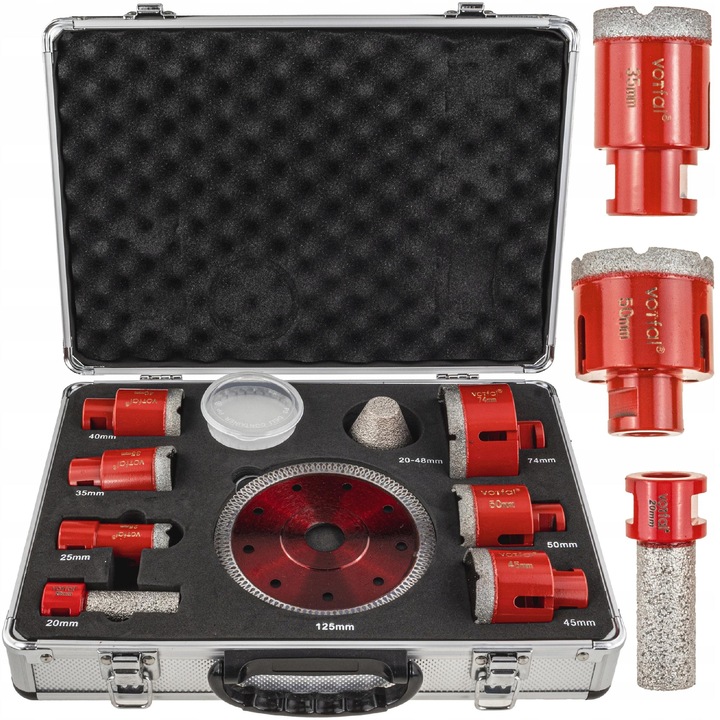 WIERTŁA WIERTŁO DIAMENTOWE OTWORNICE DO GRESU 20-74 MM OTWORNIC TARCZA GRES