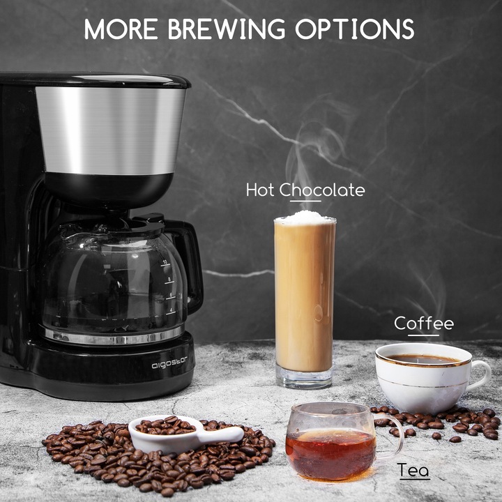 Ekspres do Kawy Przelewowy Aigostar Chocolate 30HIK 1,25 l Czarny