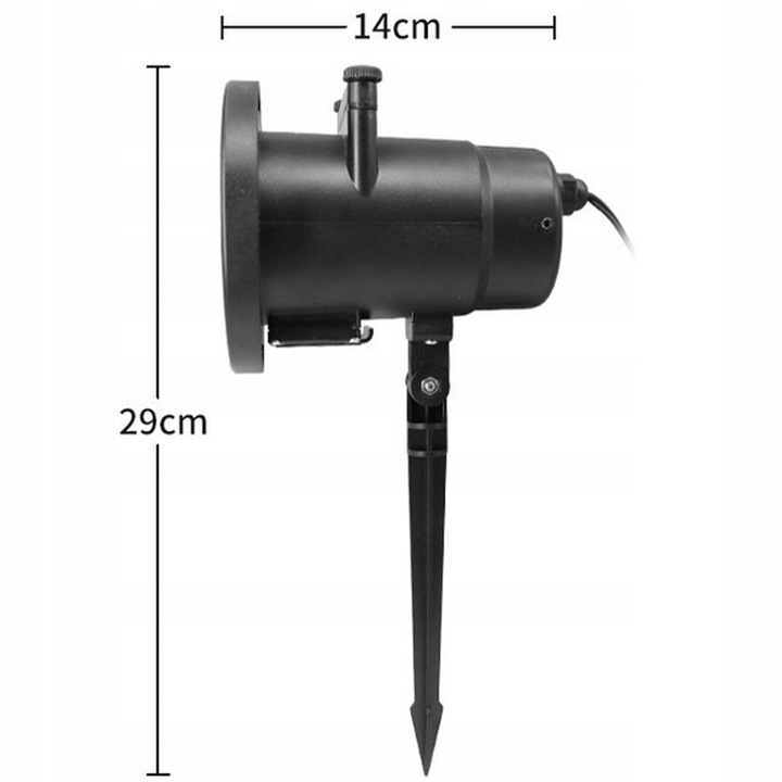 PROJEKTOR LED ŚNIEG ŚWIĄTECZNY 48 WZORÓW LASEROWY REFLEKTOR NA DOM RZUTNIK