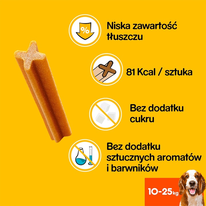 PEDIGREE DentaStix Medium 28szt- 4x180g Średn Rasy