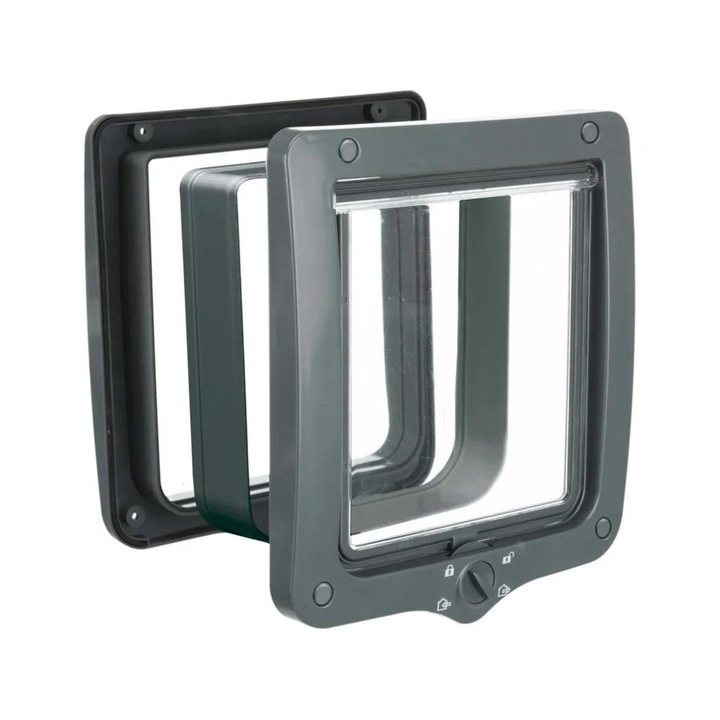 Trixie Drzwiczki DRZWI 4-Way XL tunelem kota szary