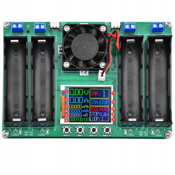 TESTER POJEMNOŚCI OGNIW AKUMULATORÓW 18650 z USB-C MIERNIK 4k