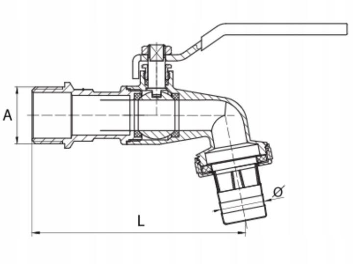 Zawór kulowy DIAMOND 1'' ART.2461-25.WZ
