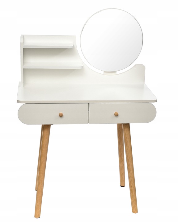 Toaletka z lustrem SCANDI kosmetyczna skandynawska biała