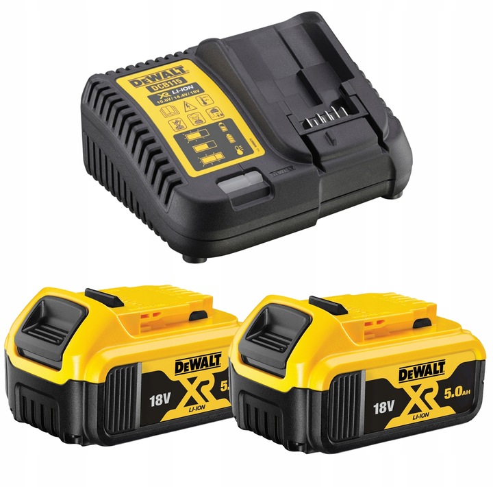 DEWALT ZESTAW COMBO DCD791 DCG405 DCH263 2xDCB184 2 WALIZKI TSTAK