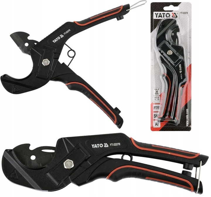 YATO OBCINAK NOŻYCE SZCZYPCE HYDRAULIKA DO CIĘCIA RUR PVC PP 36mm