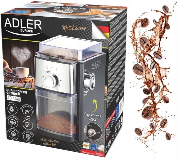 Młynek żarnowy do kawy elektryczny Regulacja grubości mielenia