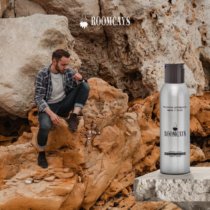 OLEJEK DO BRODY DO PIELĘGNACJI WĄSÓW ZAROSTU ROOMCAYS ZMIĘKCZAJĄCY 100 ml