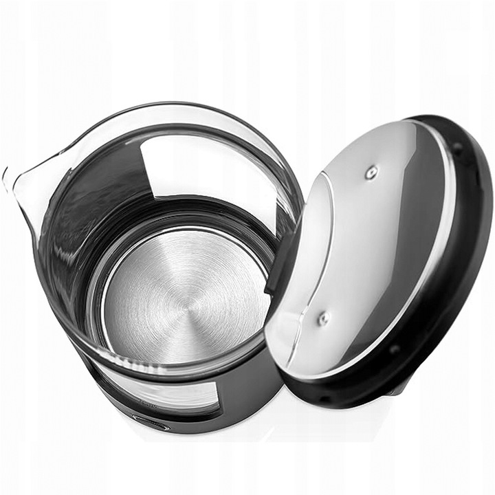 CZAJNIK ELEKTRYCZNY SZKŁO CZARNY 1,5L 1650W