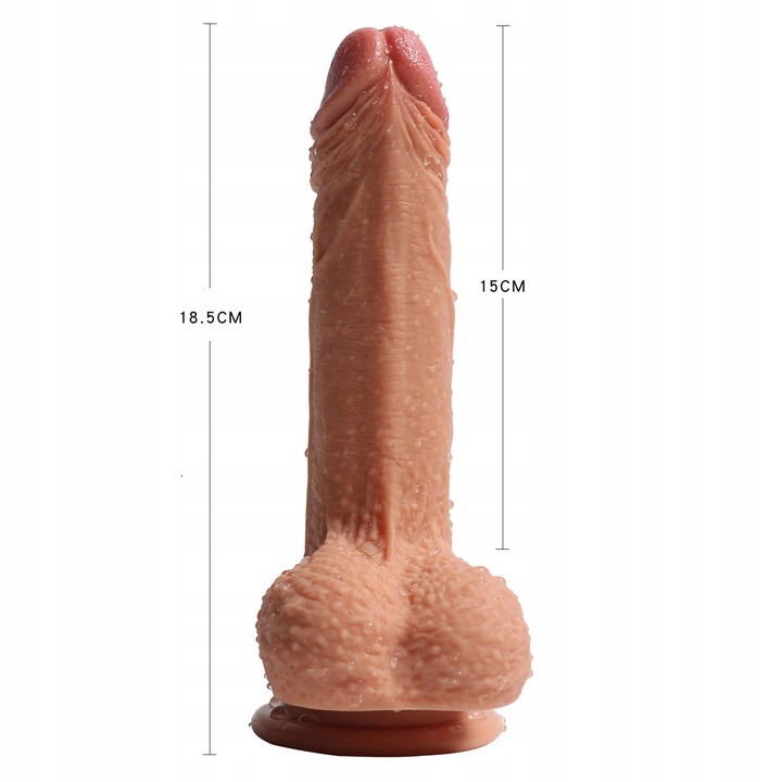 ULTRA REALISTYCZNE DILDO SILIKONOWY PENIS, DUAL LAYER, DWUWARSTWOWY