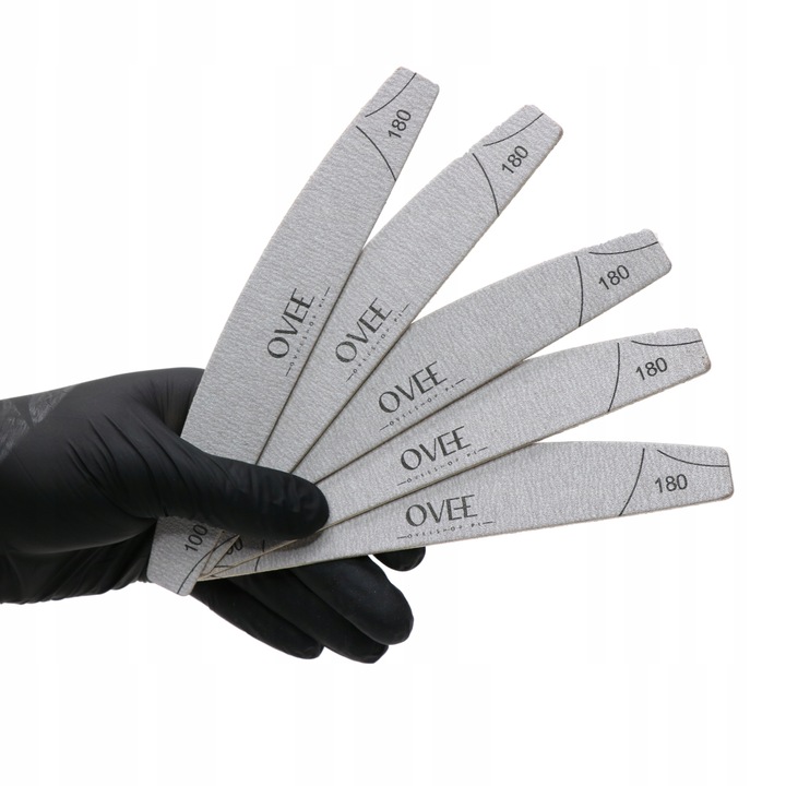 PILNIKI 100/180 pilniczki mocne do piłowania PAZNOKCI SLIM Ovee 50 sztuk