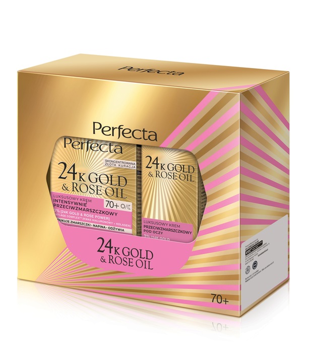 Zestaw luksusowy Perfecta 24K Gold & Rose Oil 70+ dzień/noc
