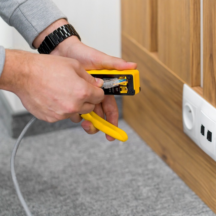 Zaciskarka zaciskacz wtyków przelotowych RJ45/RJ12 Rebel