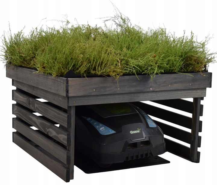 GARAŻ DLA ROBOTA KOSZĄCEGO Z OGRÓDKIEM DLA KOSIARKI AUTOMATYCZNEJ