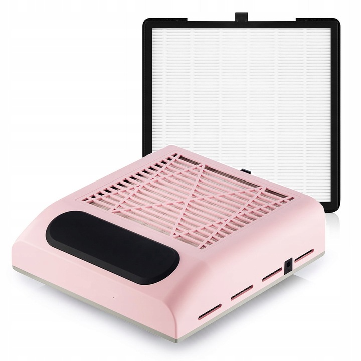 Pochłaniacz pyłu 80W kasetowy bezworkowy z filtrem RÓŻOWY