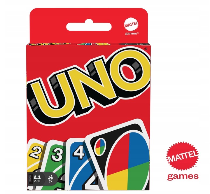 Gra karciana UNO MATTEL Towarzyska Karty UNO CDU W2087 112 kart
