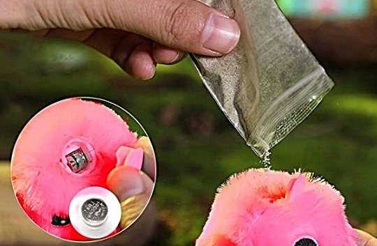 Piłka piłeczka interaktywna dla kota pluszowa różowa R17 zabawka Ćwierka