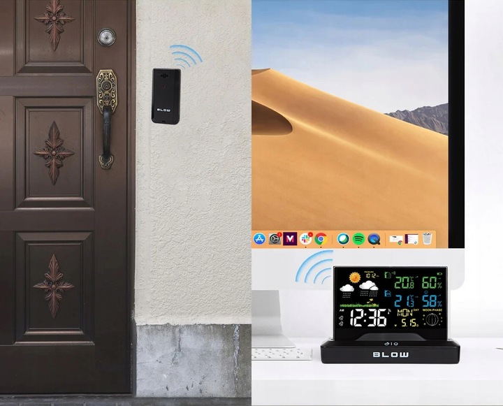 STACJA POGODY METEO BEZPRZEWODOWA POGODOWA TERMOMETR HIGROMETR