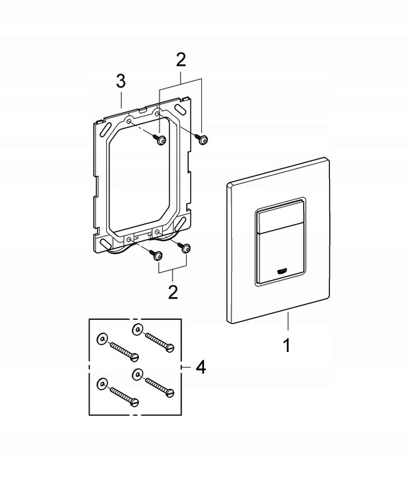 Przycisk spłukujący biały/biel alpejska Skate Cosmopolitan GROHE 38732SH0