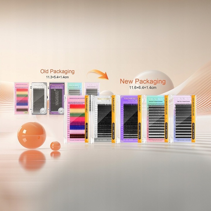 Rzęsy NAGARAKU Nowa Generacja Premium Mink C 0,07 9mm 16 pasków