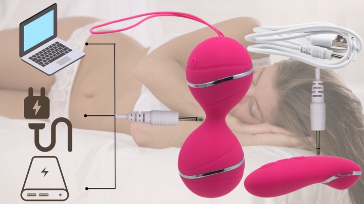 Wibrujące STYMULUJĄCE KULKI GEJSZY z pilotem MASAŻER 10 TRYBÓW WIBRACJI