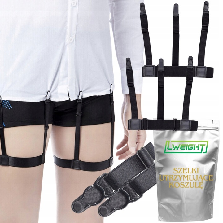 ORYGINALNE SZELKI DO KOSZULI SZELKI MESKIE DO UTRZYMANIA KOSZULI PREMIUM