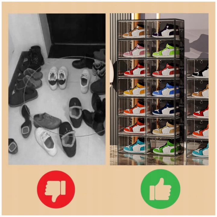 PUDEŁKO POJEMNIK ORGANIZER NA BUTY PREMIUM na zabawki akcesoria do biura