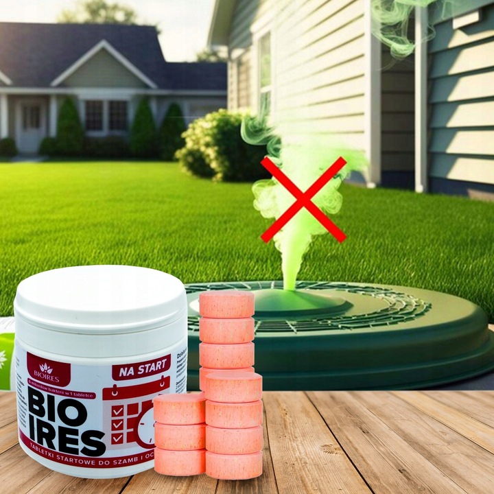 Bioires aktywator starter tabletki do oczyszczalni rozruch szamba 5w1