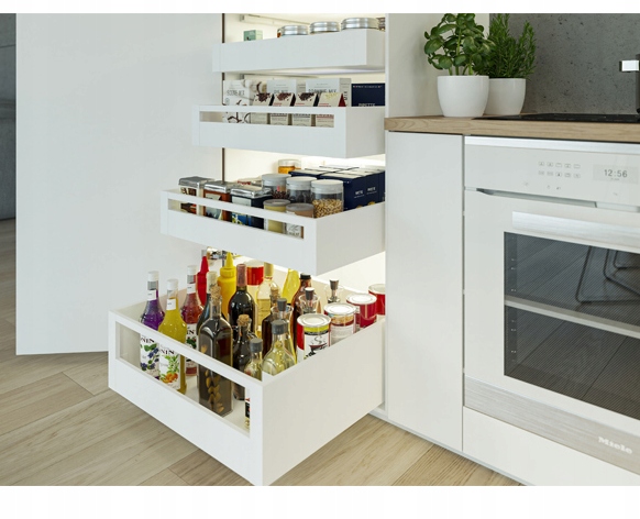 SZUFLADA GTV AXIS PRO 400D1 B. WYSOKA L400 H199 BIAŁA CICHY DOMYK