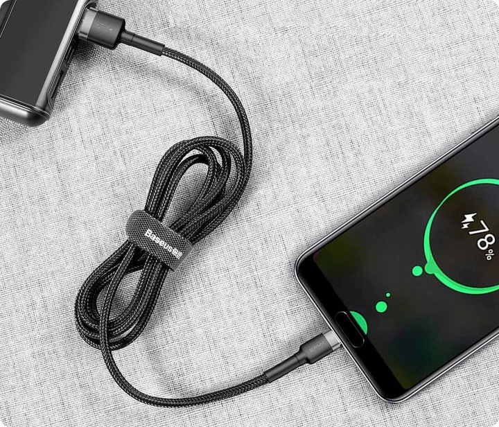 BASEUS MOCNY KABEL USB USB-C TYP-C PRZEWÓD OPLOT QUICK CHARGE 3.0 2A 3M