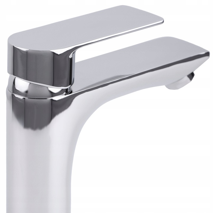 Bateria umywalkowa stojąca srebrna kran do łazienki chrom YOKA HOME