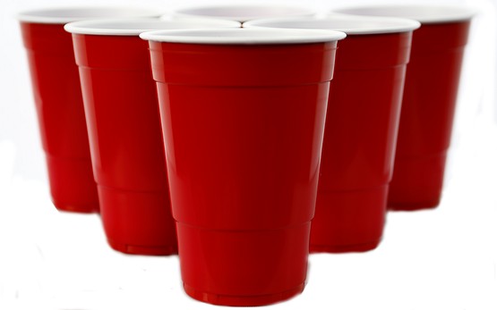 KUBKI czerwone AMERYKAŃSKIE BEER PONG PLASTIKOWE 473ml PS PARTY 0,4l