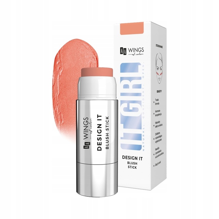 AA WINGS OF COLOR Design It blush stick 02 Peach Bloom 5 g