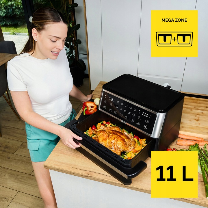 Frytkownica beztłuszczowa 11L Air Fryer Yoer 2800W 12 programów 23